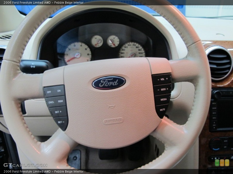 Pebble Beige Interior Steering Wheel for the 2006 Ford Freestyle Limited AWD #59832016