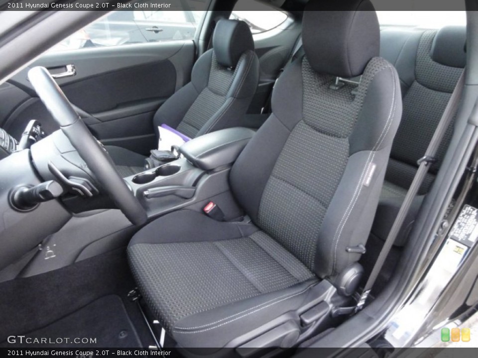 Black Cloth Interior Front Seat for the 2011 Hyundai Genesis Coupe 2.0T