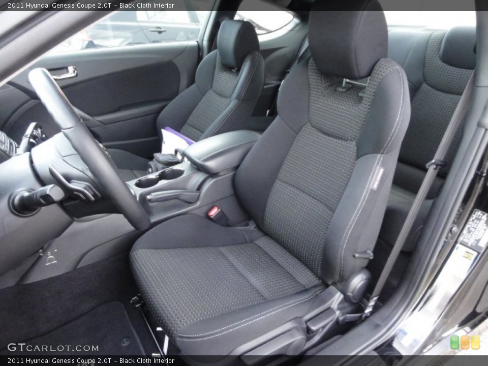 Black Cloth Interior Front Seat for the 2011 Hyundai Genesis Coupe 2.0T #59834469