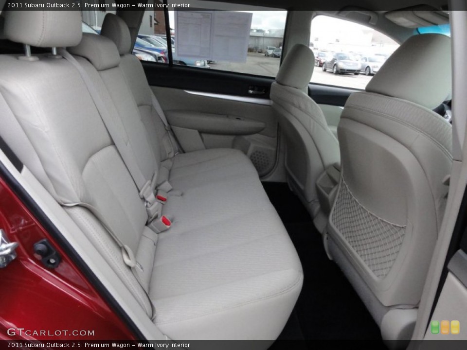 Warm Ivory Interior Rear Seat for the 2011 Subaru Outback 2.5i Premium Wagon #59834904