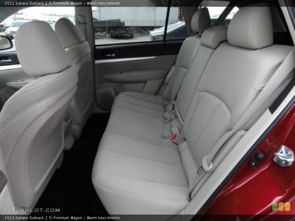 Warm Ivory Interior Rear Seat for the 2011 Subaru Outback 2.5i Premium Wagon #59834919