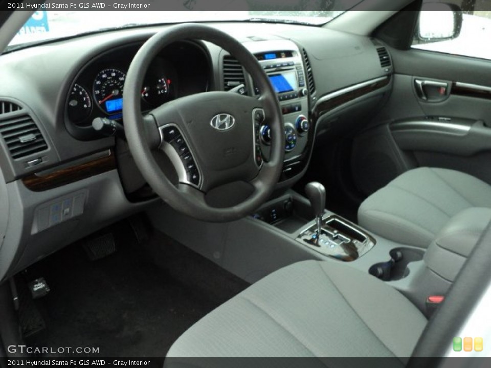 Gray Interior Prime Interior for the 2011 Hyundai Santa Fe GLS AWD #59838714