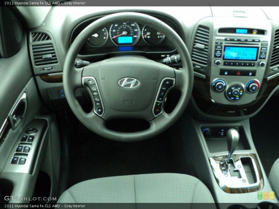 Gray Interior Dashboard for the 2011 Hyundai Santa Fe GLS AWD #59838756