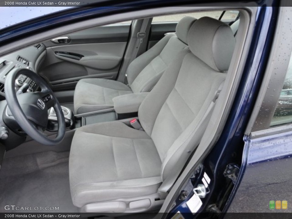 Gray Interior Front Seat for the 2008 Honda Civic LX Sedan #59841122