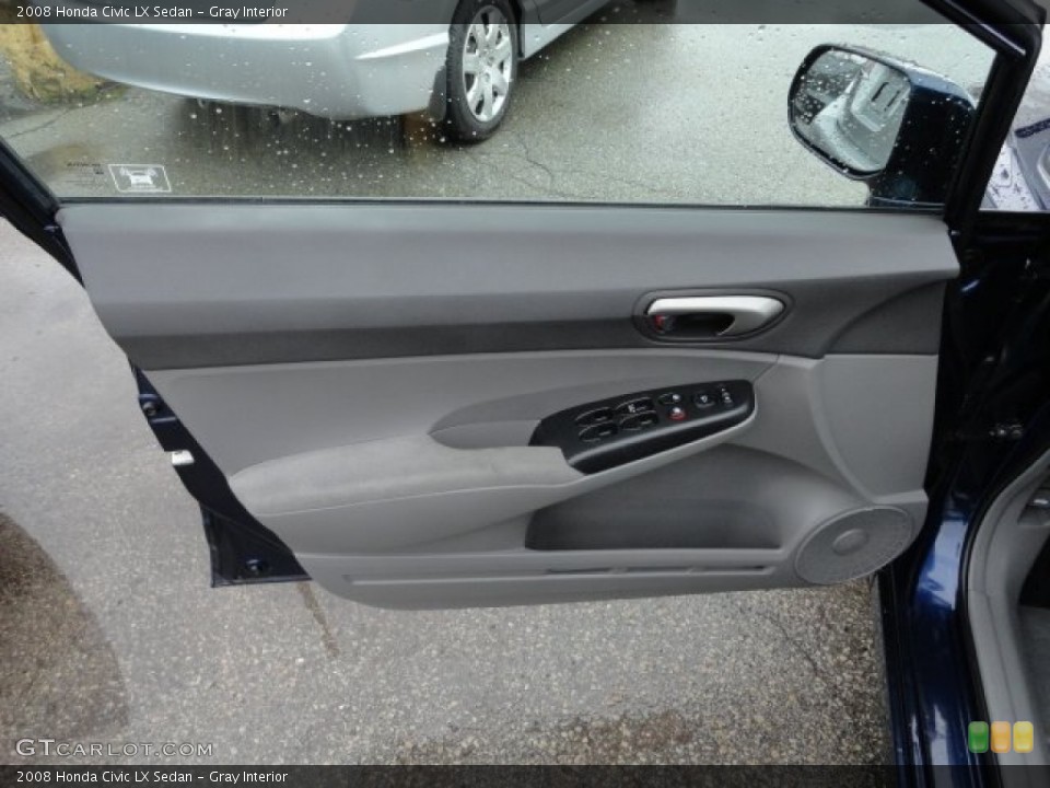 Gray Interior Door Panel for the 2008 Honda Civic LX Sedan #59841153