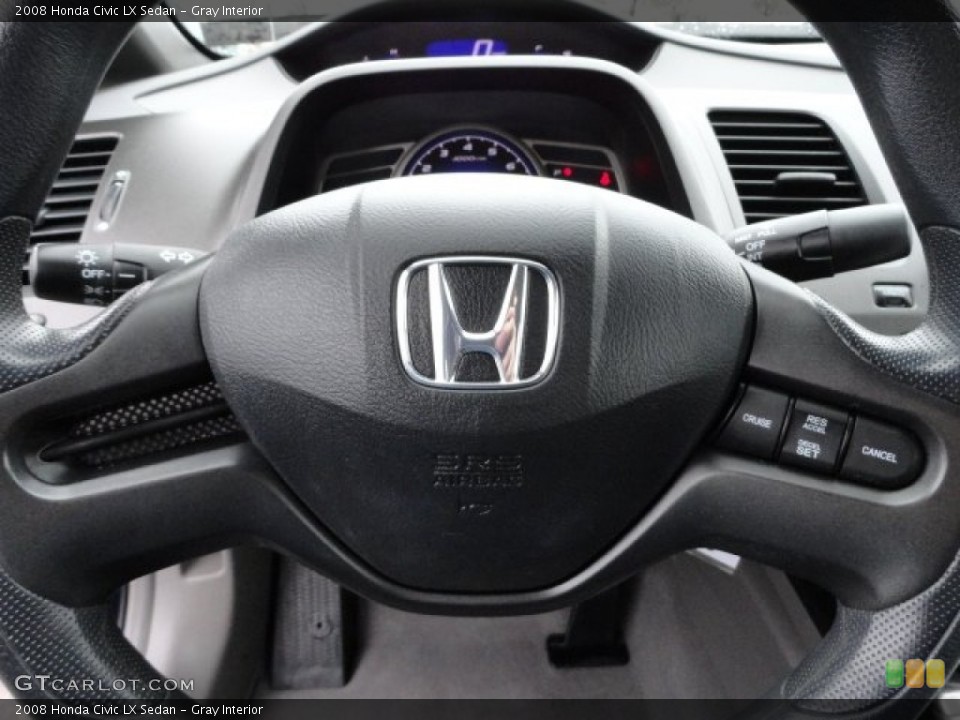 Gray Interior Steering Wheel for the 2008 Honda Civic LX Sedan #59841180
