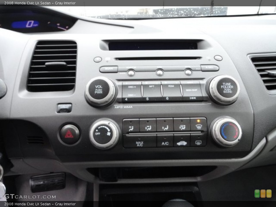 Gray Interior Controls for the 2008 Honda Civic LX Sedan #59841190