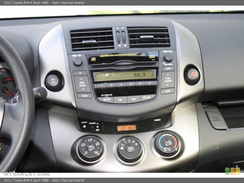 Dark Charcoal Interior Controls for the 2011 Toyota RAV4 Sport 4WD #59841498