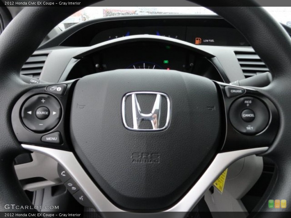Gray Interior Steering Wheel for the 2012 Honda Civic EX Coupe #59842191