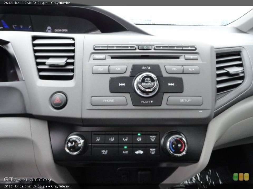 Gray Interior Controls for the 2012 Honda Civic EX Coupe #59842203
