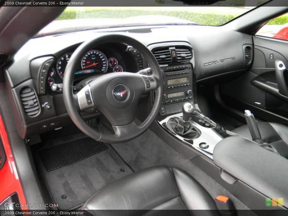 Ebony Interior Prime Interior for the 2009 Chevrolet Corvette Z06 #59842236