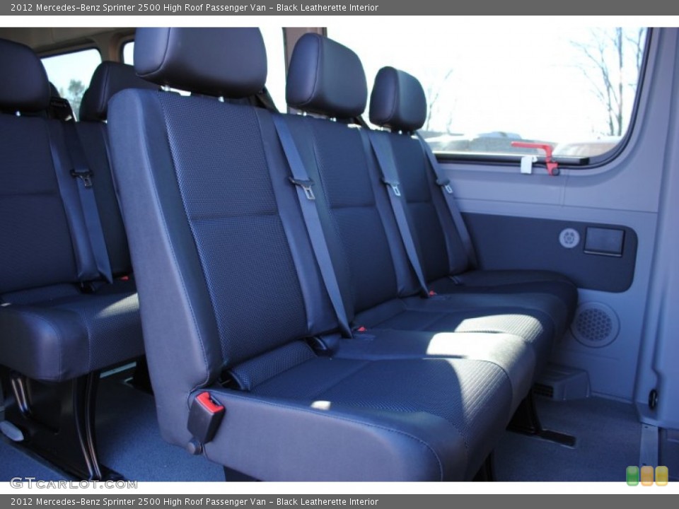 Black Leatherette Interior Rear Seat for the 2012 Mercedes-Benz Sprinter 2500 High Roof Passenger Van #59843949