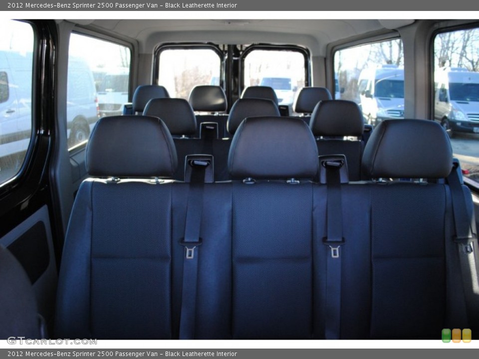 Black Leatherette Interior Rear Seat for the 2012 Mercedes-Benz Sprinter 2500 Passenger Van #59844627