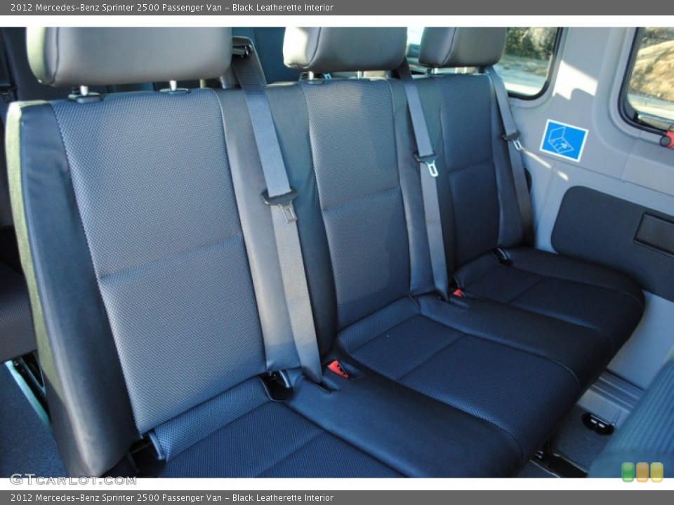 Black Leatherette Interior Rear Seat for the 2012 Mercedes-Benz Sprinter 2500 Passenger Van #59844633