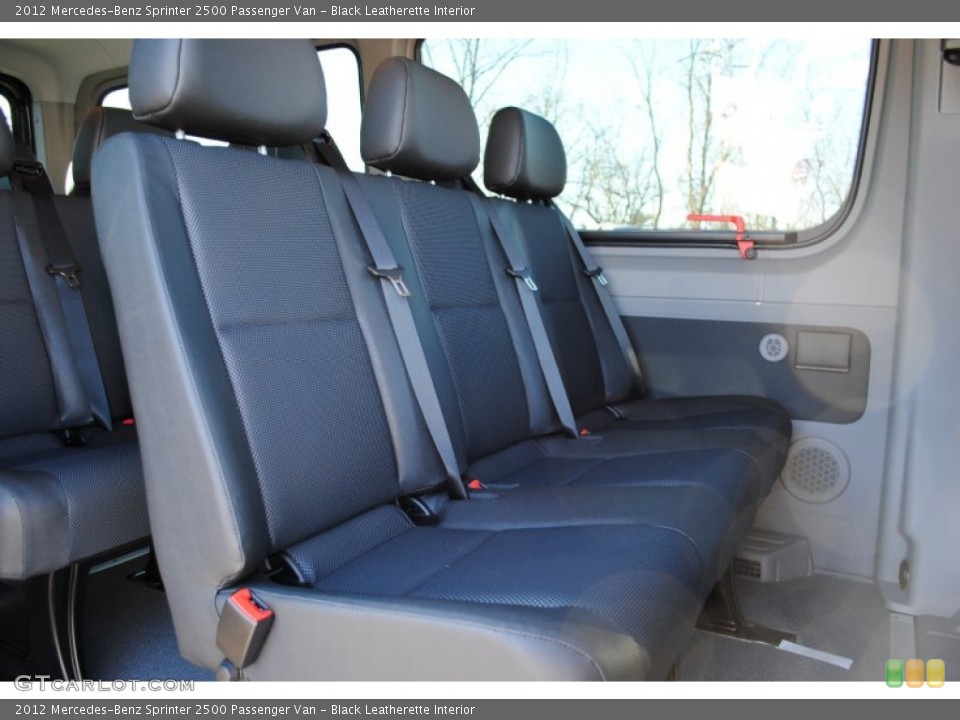 Black Leatherette Interior Rear Seat for the 2012 Mercedes-Benz Sprinter 2500 Passenger Van #59844735