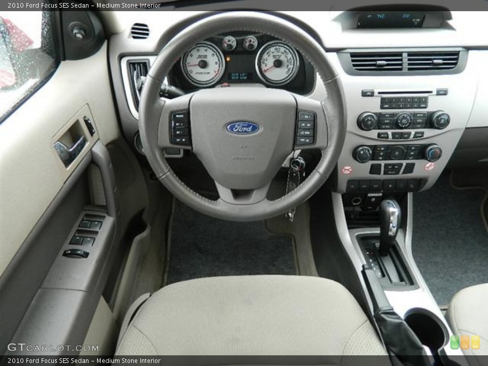 Medium Stone Interior Dashboard for the 2010 Ford Focus SES Sedan #59845107
