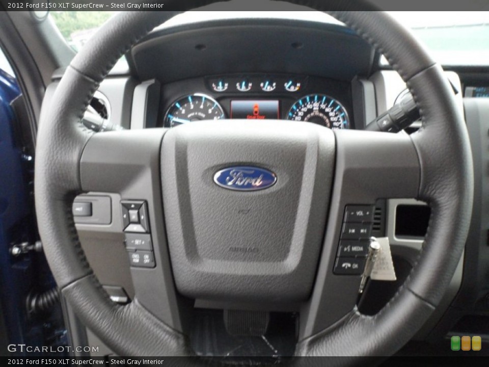 Steel Gray Interior Steering Wheel for the 2012 Ford F150 XLT SuperCrew #59846322