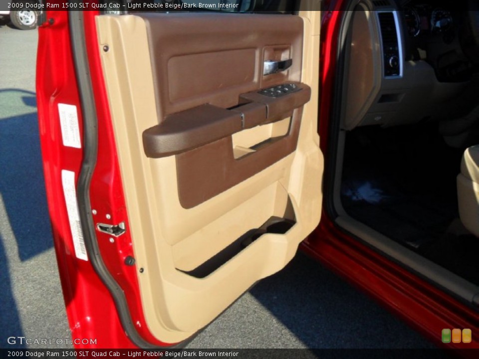 Light Pebble Beige/Bark Brown Interior Door Panel for the 2009 Dodge Ram 1500 SLT Quad Cab #59848120