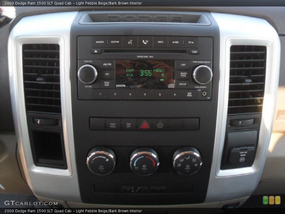 Light Pebble Beige/Bark Brown Interior Controls for the 2009 Dodge Ram 1500 SLT Quad Cab #59848126