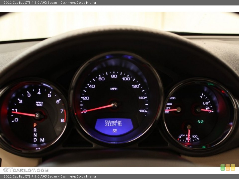 Cashmere/Cocoa Interior Gauges for the 2011 Cadillac CTS 4 3.0 AWD Sedan #59848579