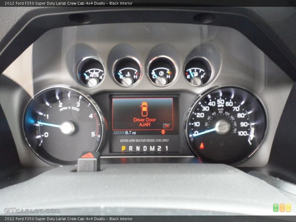 Black Interior Gauges for the 2012 Ford F350 Super Duty Lariat Crew Cab 4x4 Dually #59849716