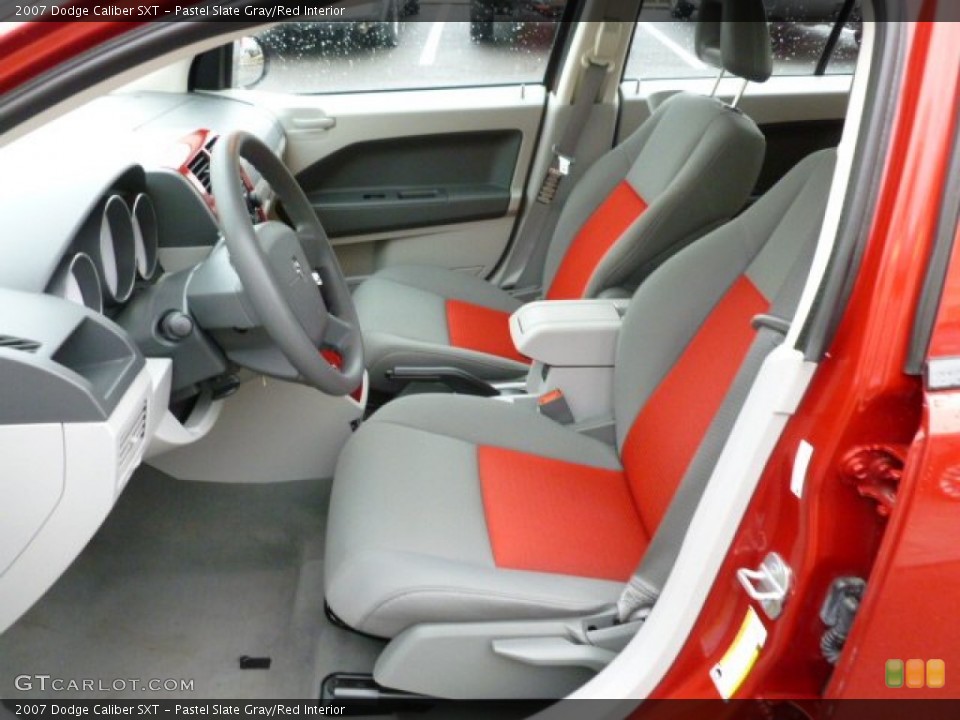 Pastel Slate Gray/Red Interior Photo for the 2007 Dodge Caliber SXT #59850220