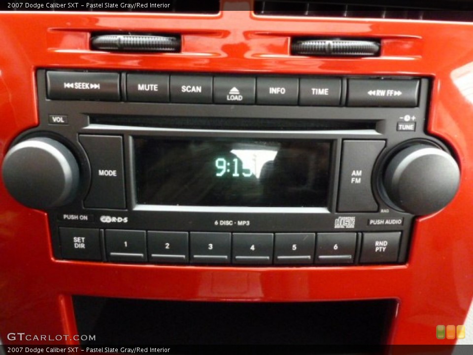 Pastel Slate Gray/Red Interior Audio System for the 2007 Dodge Caliber SXT #59850298