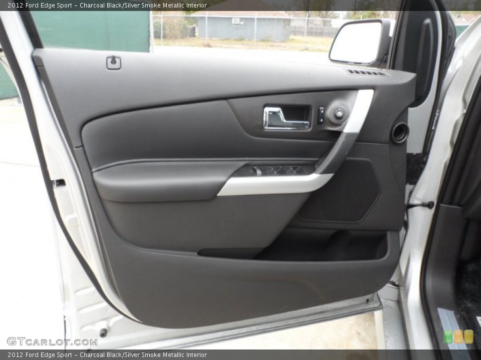 Charcoal Black/Silver Smoke Metallic Interior Door Panel for the 2012 Ford Edge Sport #59850592