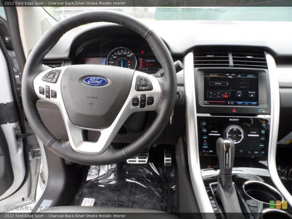 Charcoal Black/Silver Smoke Metallic Interior Dashboard for the 2012 Ford Edge Sport #59850616