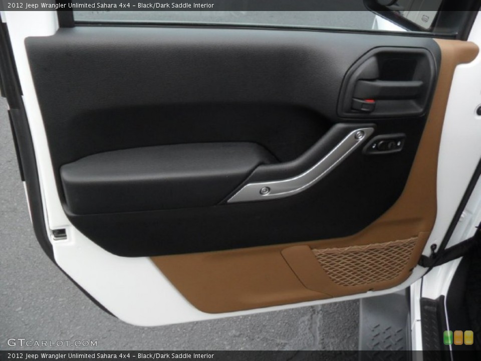 Black/Dark Saddle Interior Door Panel for the 2012 Jeep Wrangler Unlimited Sahara 4x4 #59850709