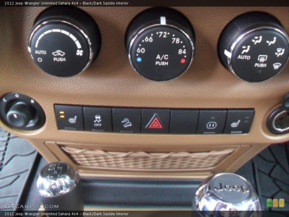 Black/Dark Saddle Interior Controls for the 2012 Jeep Wrangler Unlimited Sahara 4x4 #59850737