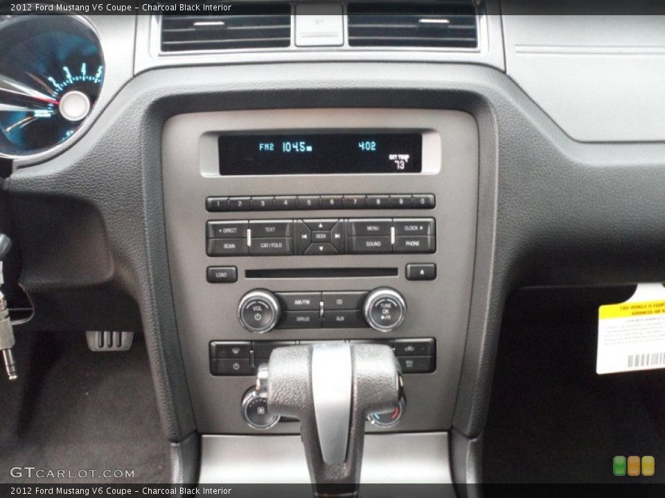 Charcoal Black Interior Controls for the 2012 Ford Mustang V6 Coupe #59850823