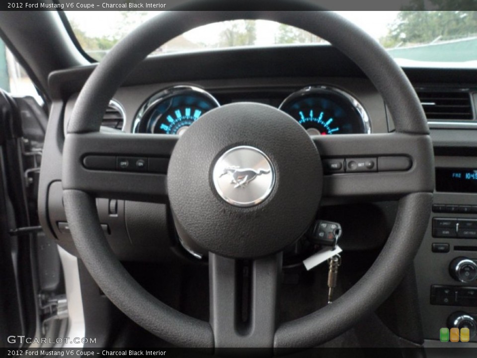 Charcoal Black Interior Steering Wheel for the 2012 Ford Mustang V6 Coupe #59850844