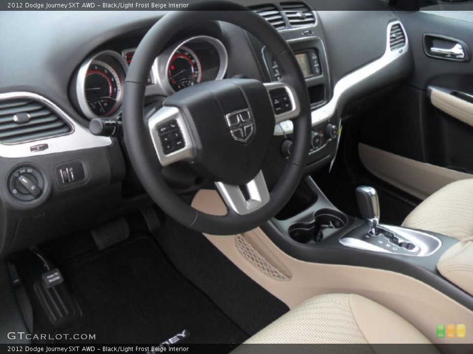 Black/Light Frost Beige Interior Prime Interior for the 2012 Dodge Journey SXT AWD #59851741