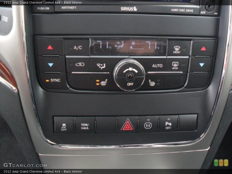 Black Interior Controls for the 2012 Jeep Grand Cherokee Limited 4x4 #59851974
