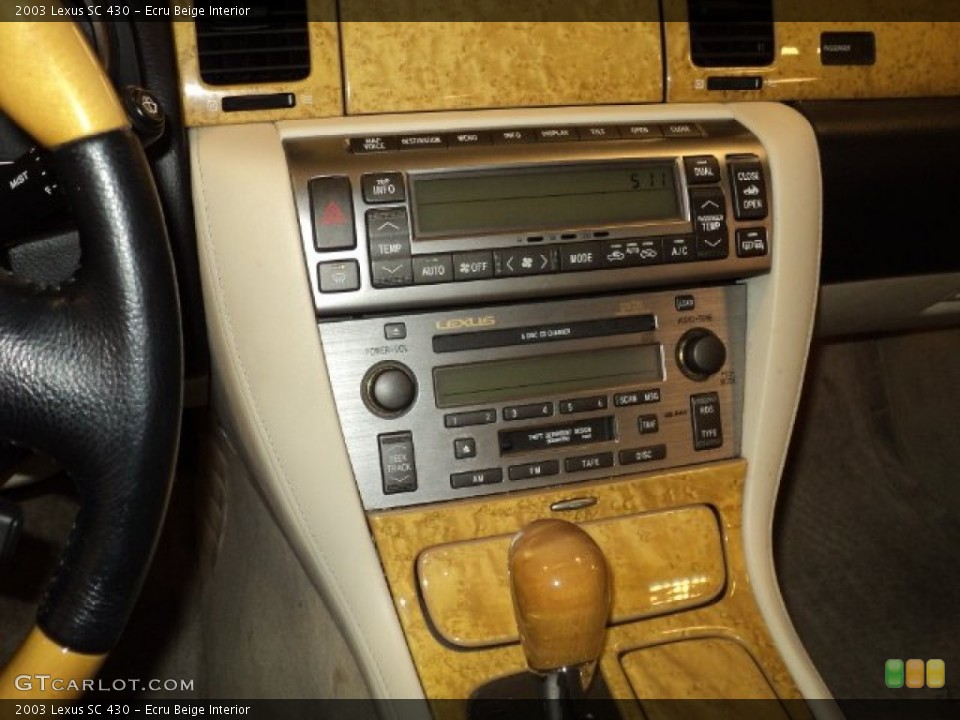 Ecru Beige Interior Controls for the 2003 Lexus SC 430 #59856094