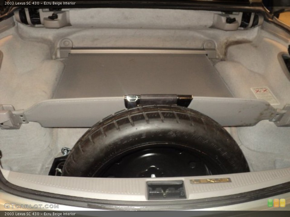 Ecru Beige Interior Trunk for the 2003 Lexus SC 430 #59856157