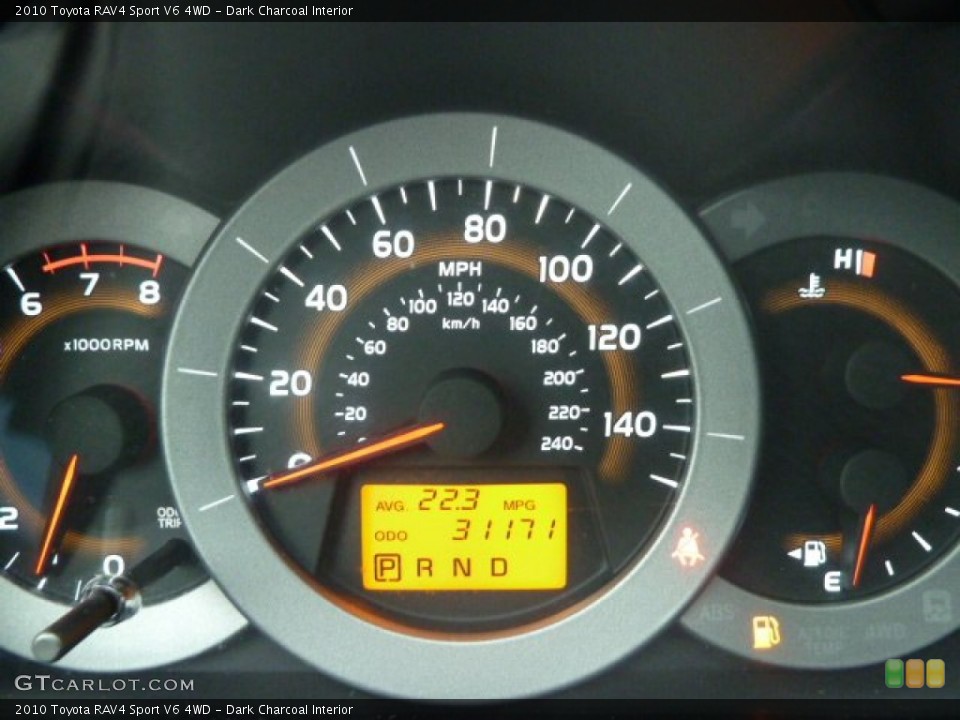 Dark Charcoal Interior Gauges for the 2010 Toyota RAV4 Sport V6 4WD #59862393