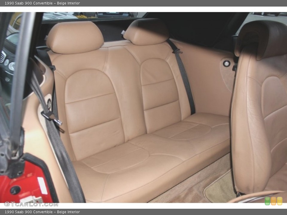 Beige Interior Rear Seat for the 1990 Saab 900 Convertible #59863482