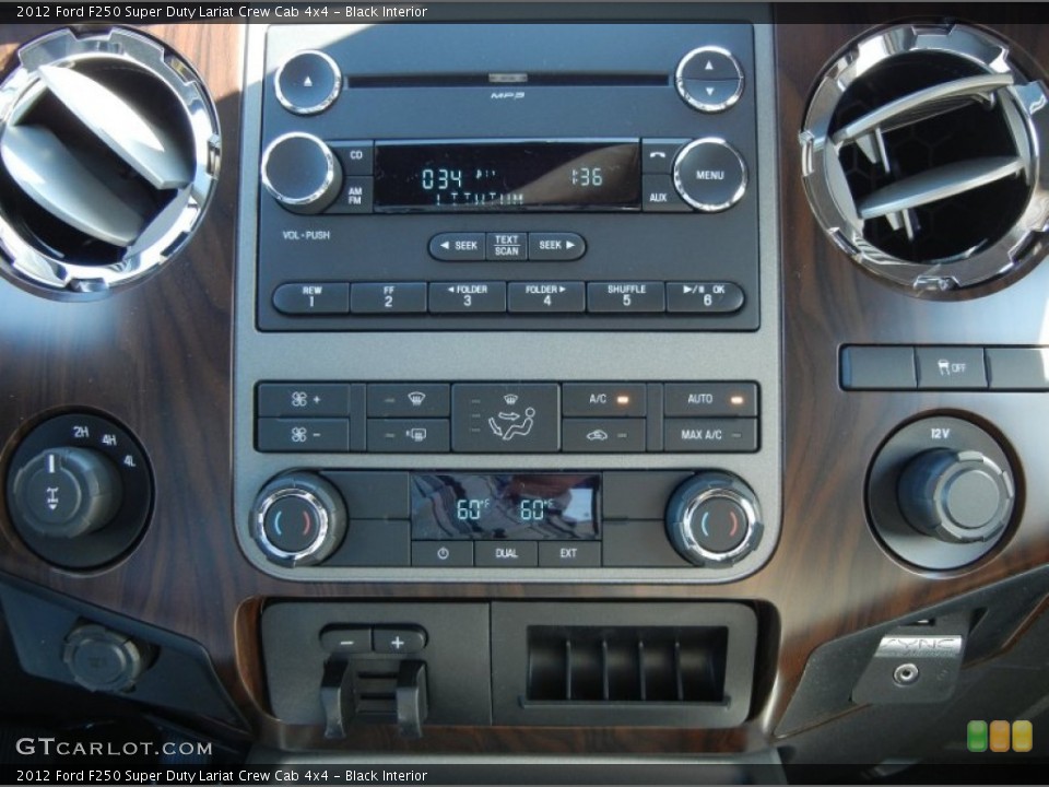 Black Interior Controls for the 2012 Ford F250 Super Duty Lariat Crew Cab 4x4 #59869513