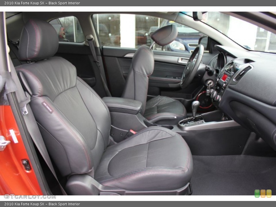 Black Sport Interior Front Seat for the 2010 Kia Forte Koup SX #59869618