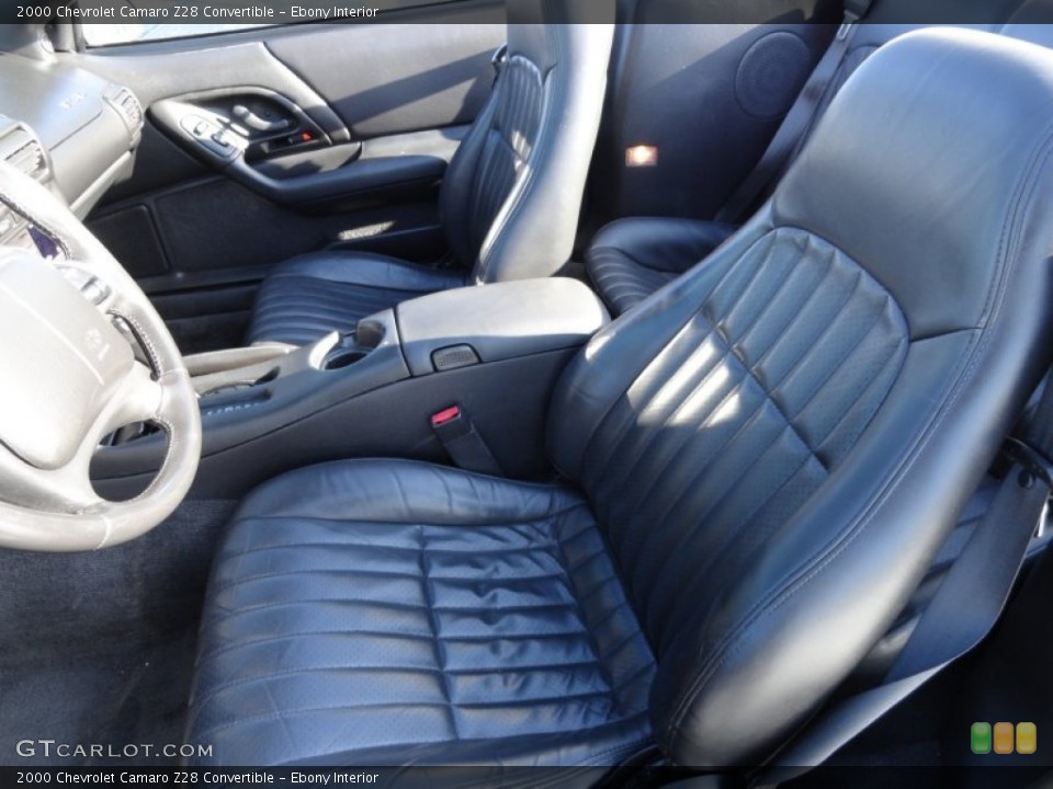Ebony Interior Front Seat for the 2000 Chevrolet Camaro Z28 Convertible #59870819