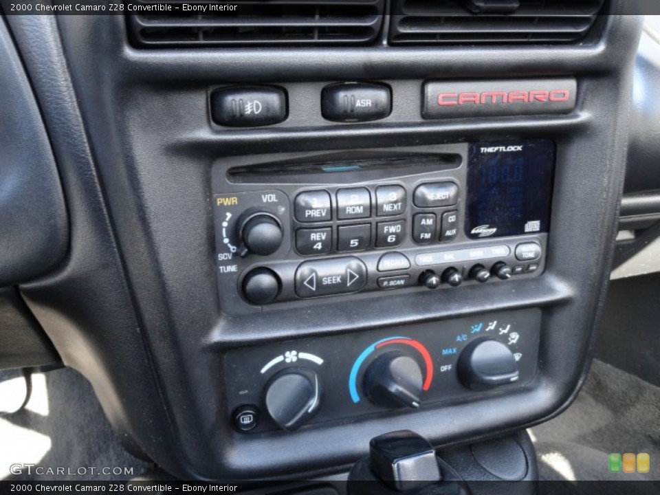 Ebony Interior Controls for the 2000 Chevrolet Camaro Z28 Convertible #59870864