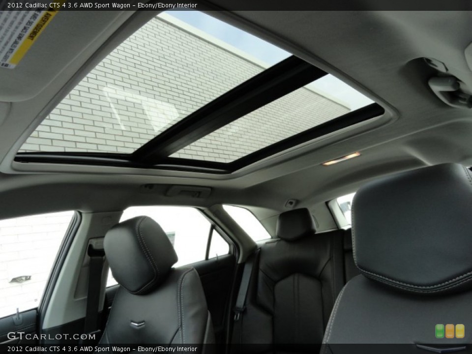 Ebony/Ebony Interior Sunroof for the 2012 Cadillac CTS 4 3.6 AWD Sport Wagon #59871518