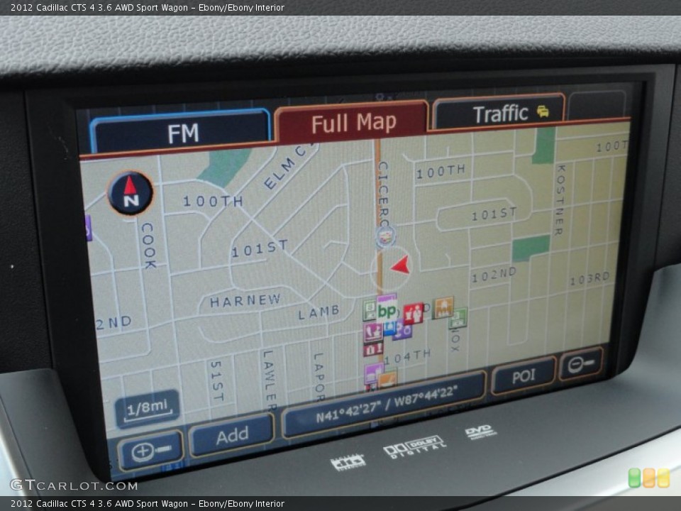 Ebony/Ebony Interior Navigation for the 2012 Cadillac CTS 4 3.6 AWD Sport Wagon #59871599