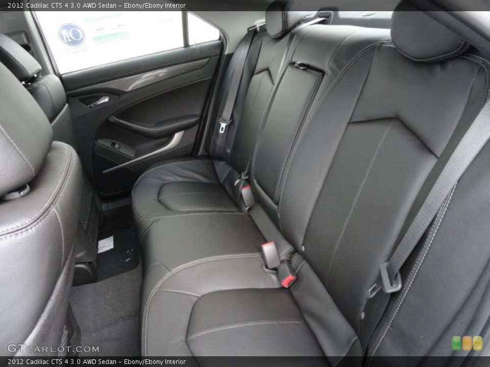 Ebony/Ebony Interior Photo for the 2012 Cadillac CTS 4 3.0 AWD Sedan #59872427
