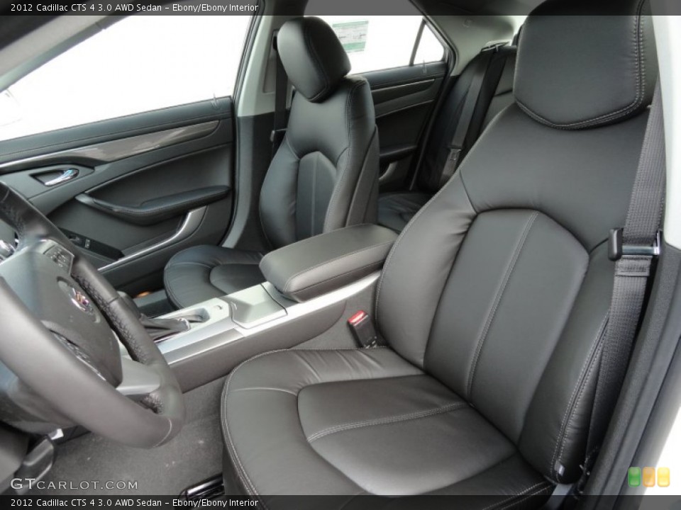Ebony/Ebony Interior Front Seat for the 2012 Cadillac CTS 4 3.0 AWD Sedan #59872436