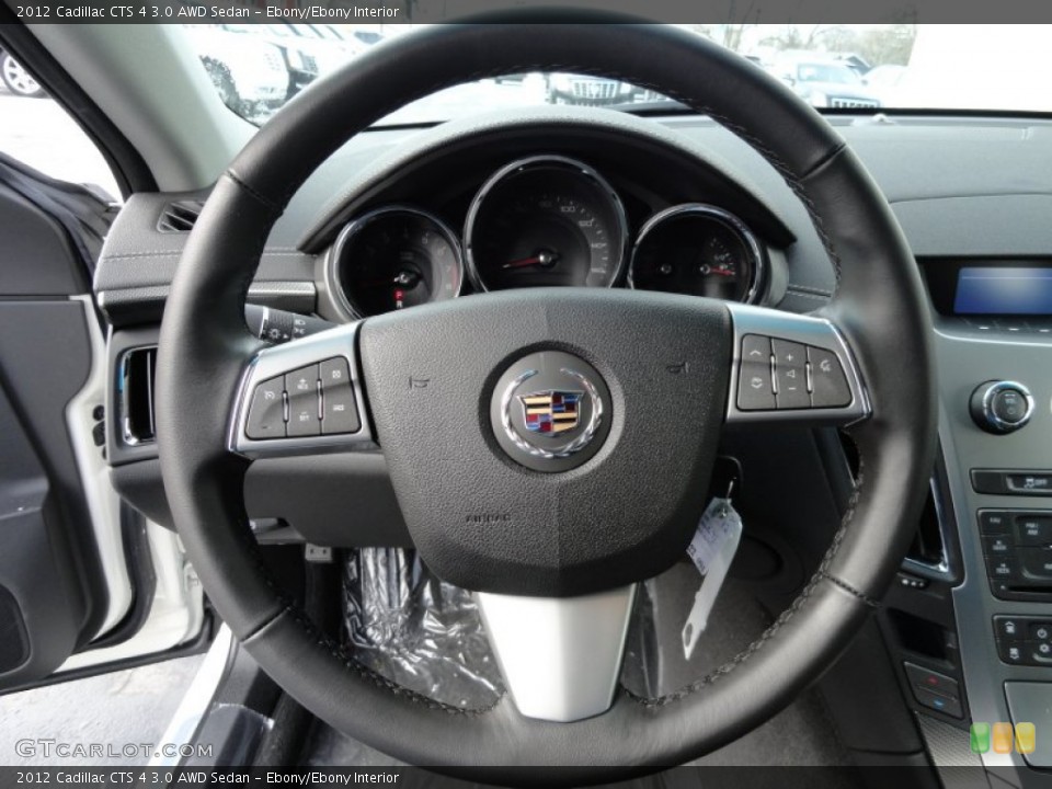 Ebony/Ebony Interior Steering Wheel for the 2012 Cadillac CTS 4 3.0 AWD Sedan #59872536