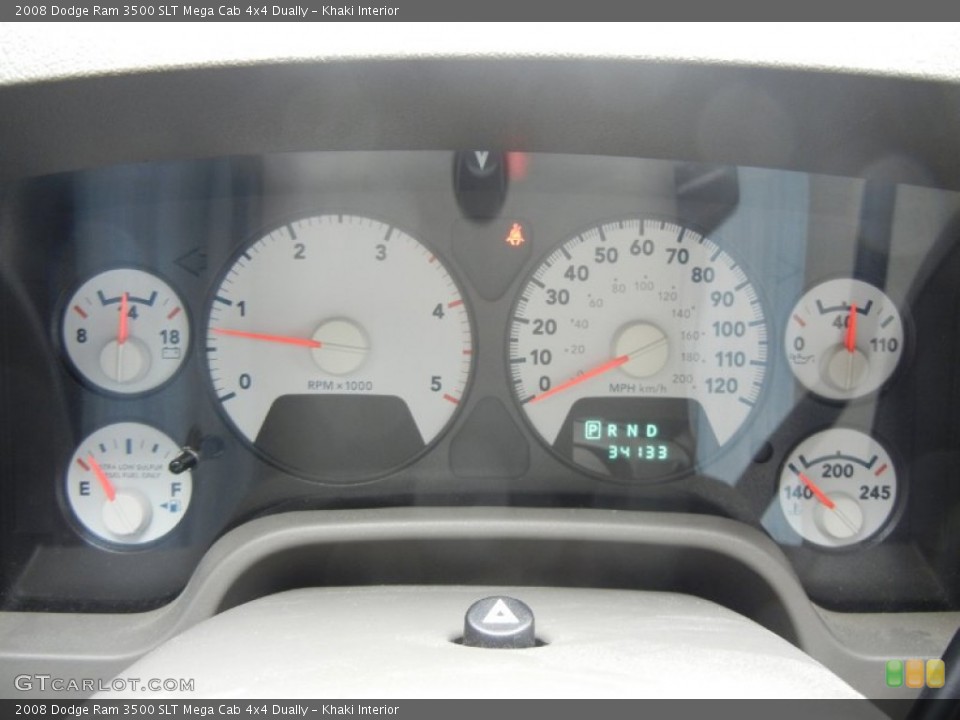 Khaki Interior Gauges for the 2008 Dodge Ram 3500 SLT Mega Cab 4x4 Dually #59875249