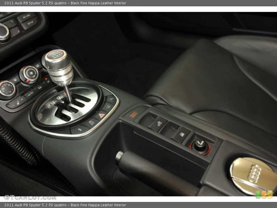 Black Fine Nappa Leather Interior Transmission for the 2011 Audi R8 Spyder 5.2 FSI quattro #59876087
